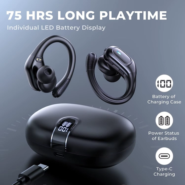 Écouteurs Bluetooth sans fil TWS, son HiFi, réduction du bruit, casque de sport, étanche IPX7, écouteurs avec micro touristes, le plus récent – Image 4