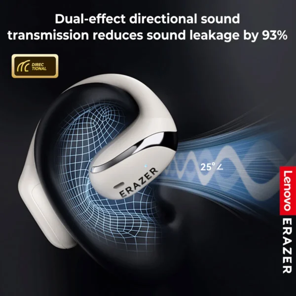 Lenovo-Écouteurs Bluetooth sans fil ERAZER X9, casque OWS Sports, casque ouvert avec micro, réduction du bruit, étanche, son injuste – Image 3