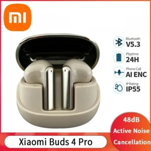 Xiaomi-Écouteurs Buds 4 Pro sans fil, Bluetooth 5.3 TWS, suppression active du bruit, HiFi, 38 heures d'autonomie, batterie avec micro