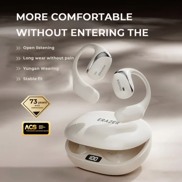 Lenovo-Écouteurs Bluetooth sans fil ERAZER X9, casque OWS Sports, casque ouvert avec micro, réduction du bruit, étanche, son injuste – Image 2