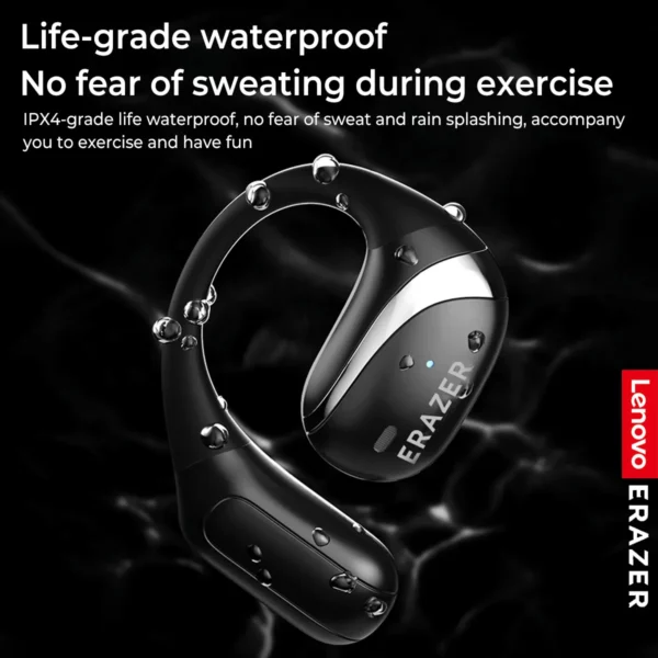 Lenovo-Écouteurs Bluetooth sans fil ERAZER X9, casque OWS Sports, casque ouvert avec micro, réduction du bruit, étanche, son injuste – Image 6