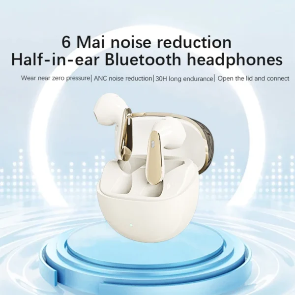 Écouteurs Sans Fil Bluetooth TWS 5.4, Oreillettes avec 6 Micros, Son Stéréo, Tactile, ANC + ENC, Musique, Appel, dehors, Étanche – Image 4